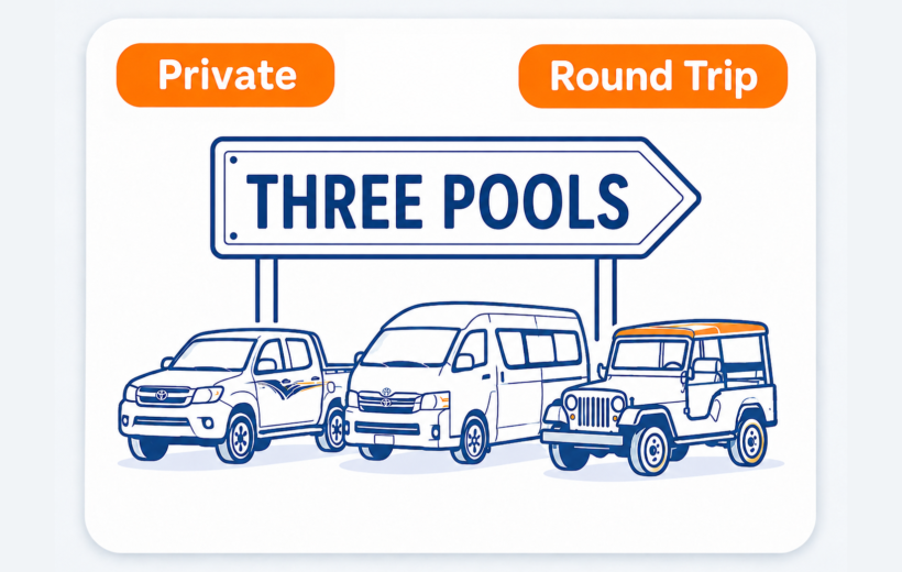 Private Transport to Three Pools in Dahab